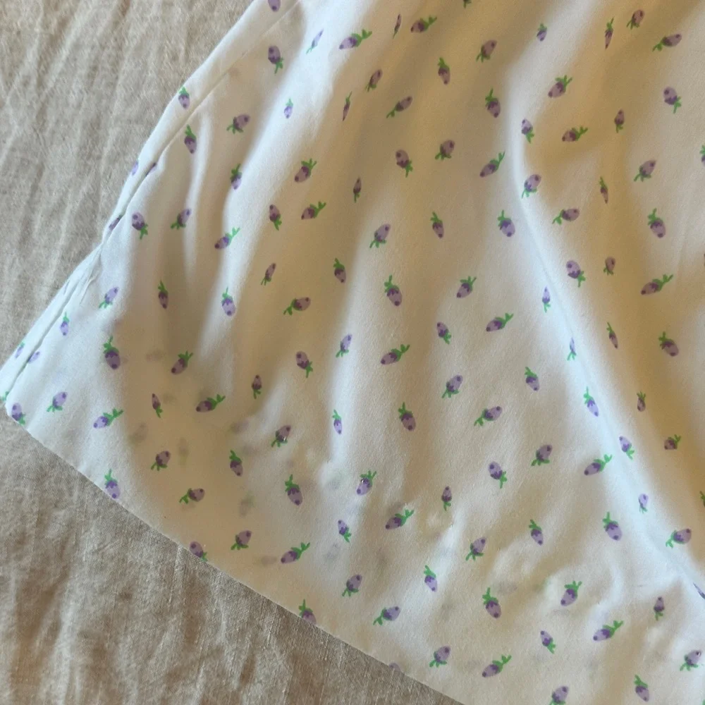 The Beaufort Bonnet Company White and Purple Kids Dress
